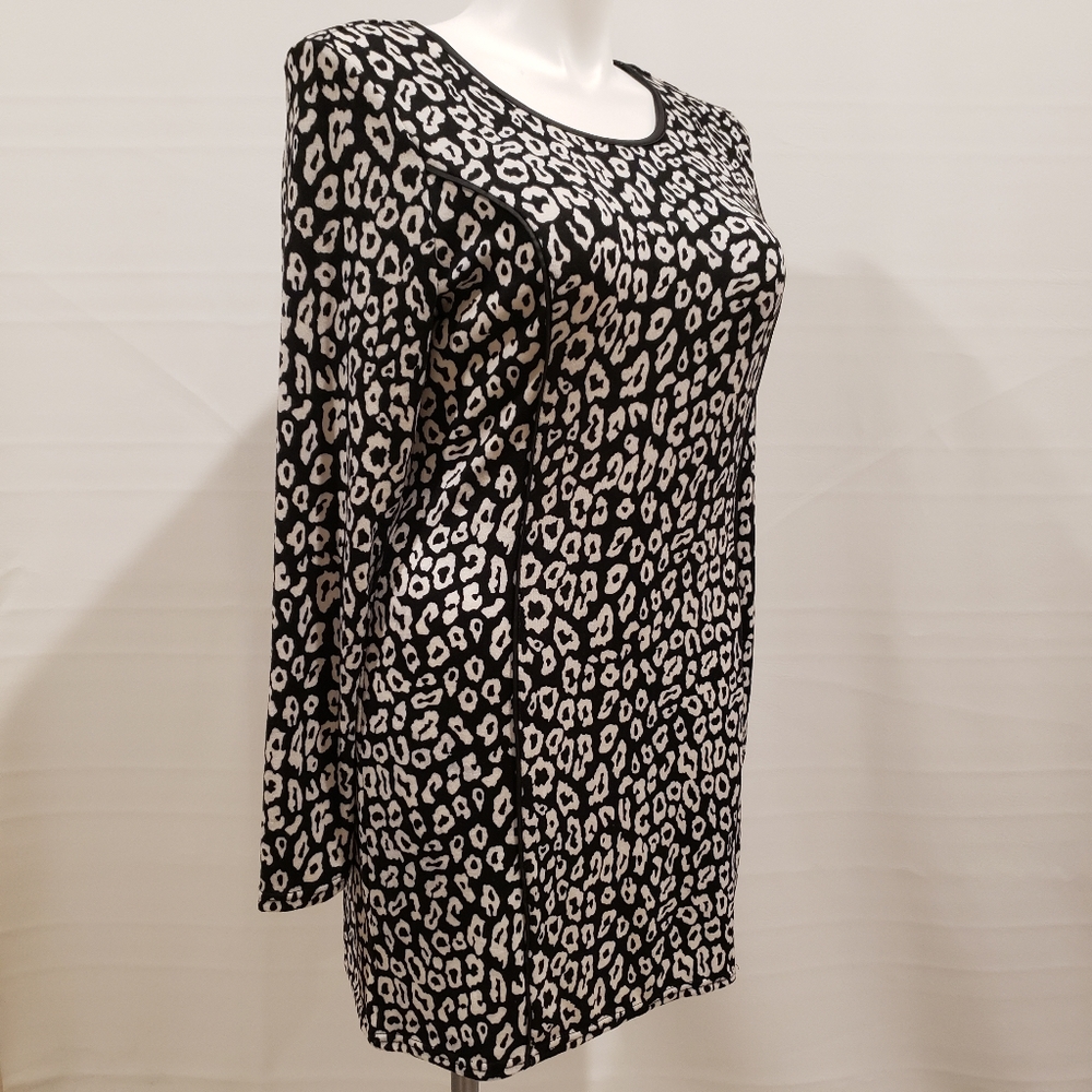 No Boundries Black White Spot Print Midi Dress